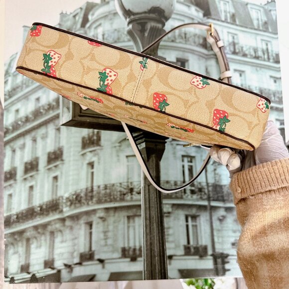 Coach 91513 Gallery File Bag In Signature Canvas IN Khaki Multi - Picture 6 of 9